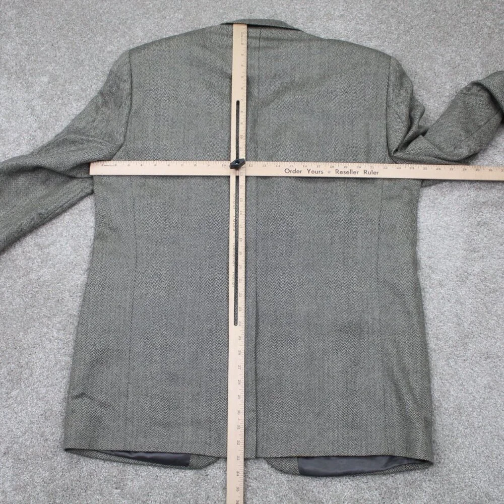 LAUREN Ralph Lauren Blazer Mens 46L Gray 100% Lambswool Sports Jacket Coat 2 Btn